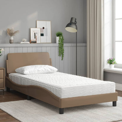 Letto con Materasso Cappuccino 100x200cm Similpelle