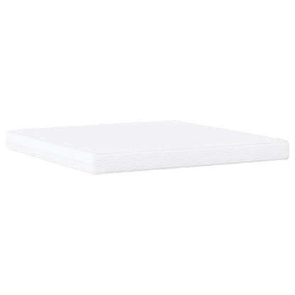 Letto con Materasso Dover Nero e Bianco 200x200cm in Similpelle