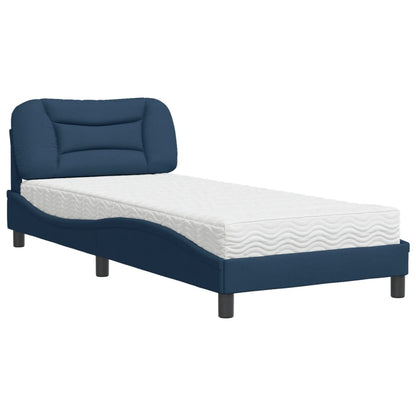 Letto con Materasso Hvar Blu 80x200 cm in Tessuto
