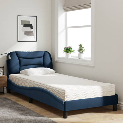 Letto con Materasso Hvar Blu 80x200 cm in Tessuto