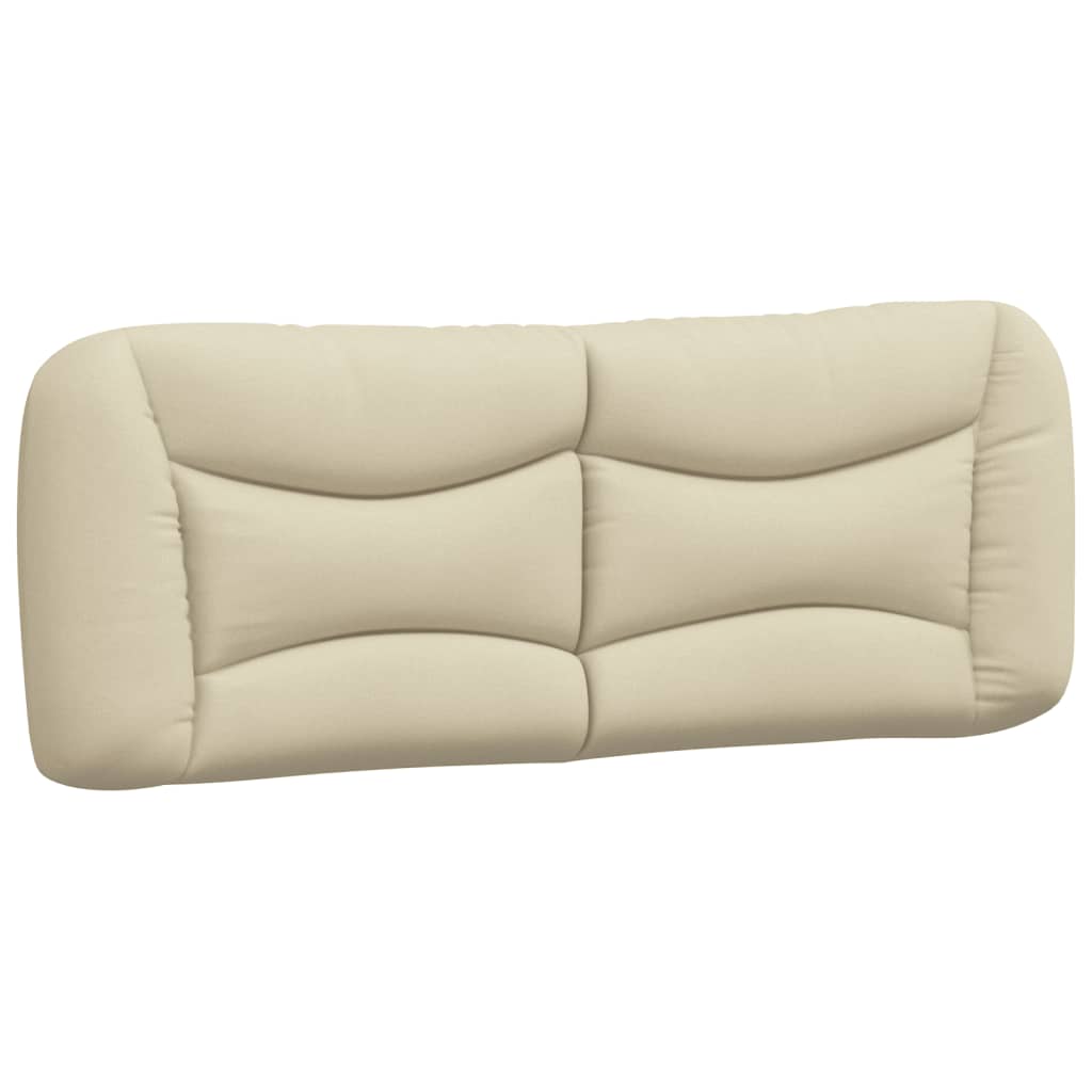 Letto con Materasso Hvar Crema 140x19 cm in Tessuto