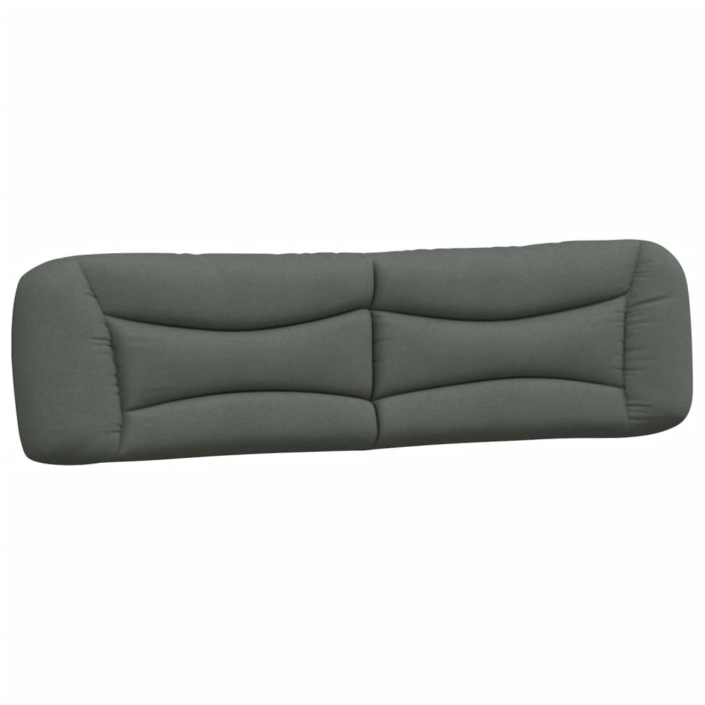 Letto con Materasso Hvar Grigio Scuro 200x200 cm in Tessuto