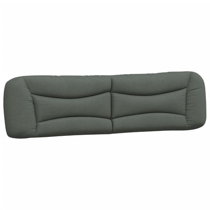 Letto con Materasso Hvar Grigio Scuro 200x200 cm in Tessuto