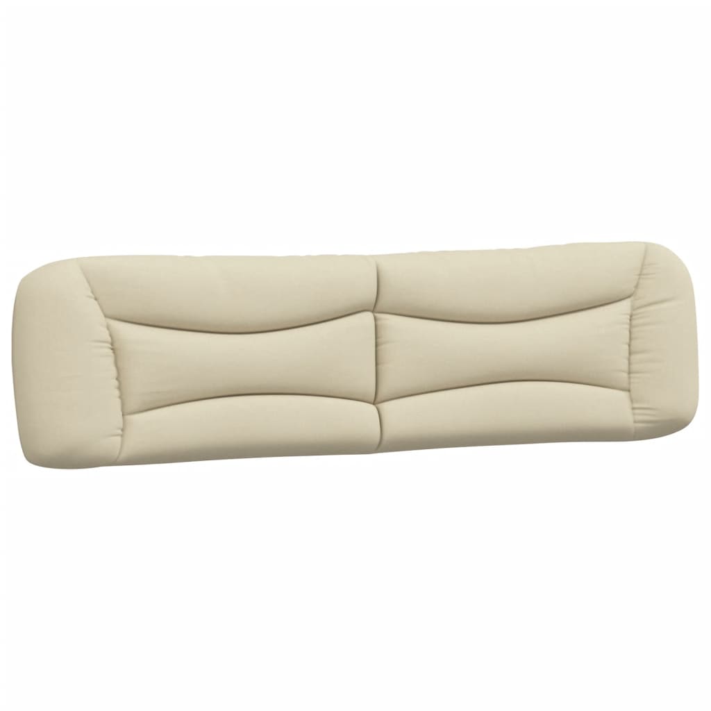 Letto con Materasso Hvar Crema 200x200 cm in Tessuto