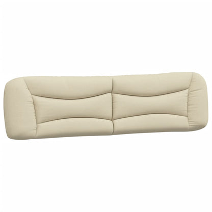 Letto con Materasso Hvar Crema 200x200 cm in Tessuto