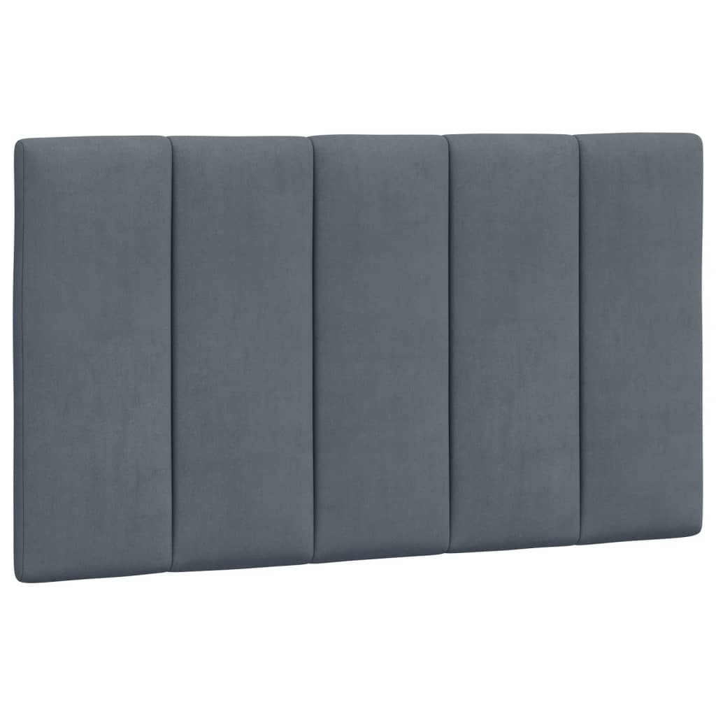 Letto con Materasso Hanko Grigio Scuro 80x200 cm in Velluto