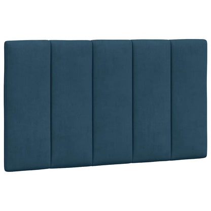 Letto con Materasso Hanko Blu 90x190 cm in Velluto