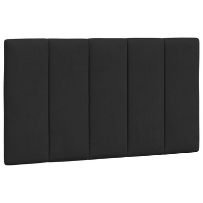 Letto con Materasso Hanko Nero 90x200 cm in Velluto
