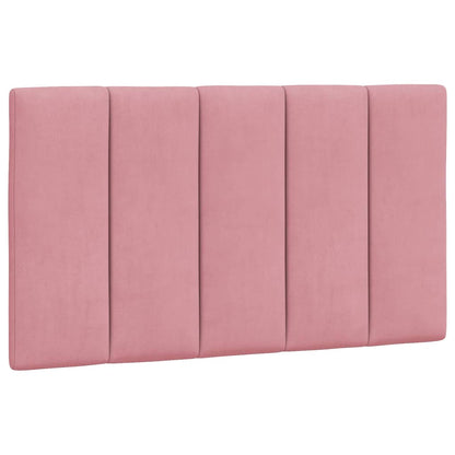 Letto con Materasso Hanko Rosa 90x200 cm in Velluto