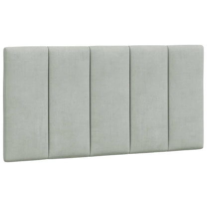 Letto con Materasso Hanko Grigio Chiaro 100x200 cm in Velluto