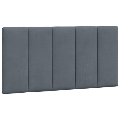 Letto con Materasso Hanko Grigio Scuro 100x200 cm in Velluto