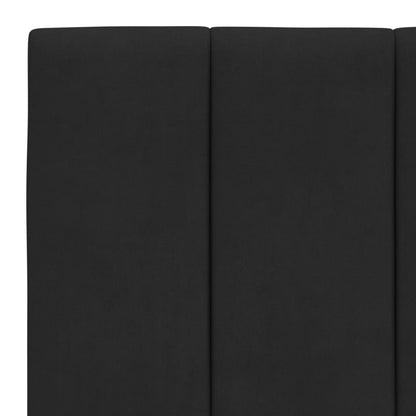 Letto con Materasso Hanko Nero 100x200 cm in Velluto