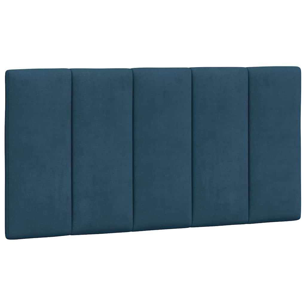 Letto con Materasso Hanko Blu 100x200 cm in Velluto