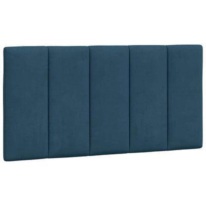 Letto con Materasso Hanko Blu 100x200 cm in Velluto