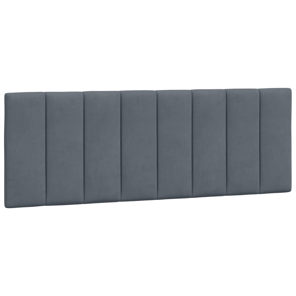 Letto con Materasso Hanko Grigio Scuro 120x200 cm in Velluto