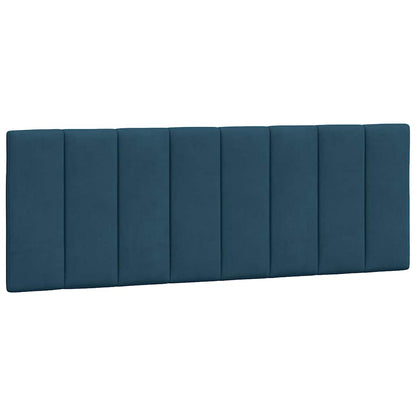 Letto con Materasso Hanko Blu 120x200 cm in Velluto