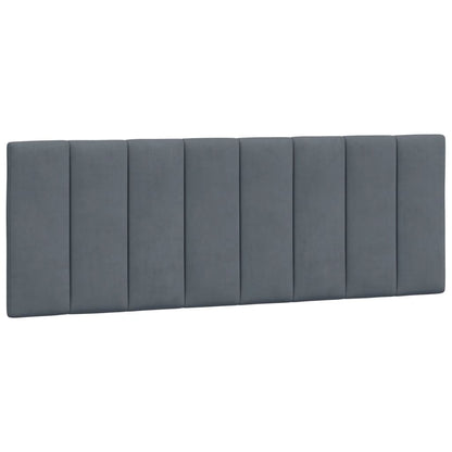 Letto con Materasso Hanko Grigio Scuro 140x190 cm in Velluto
