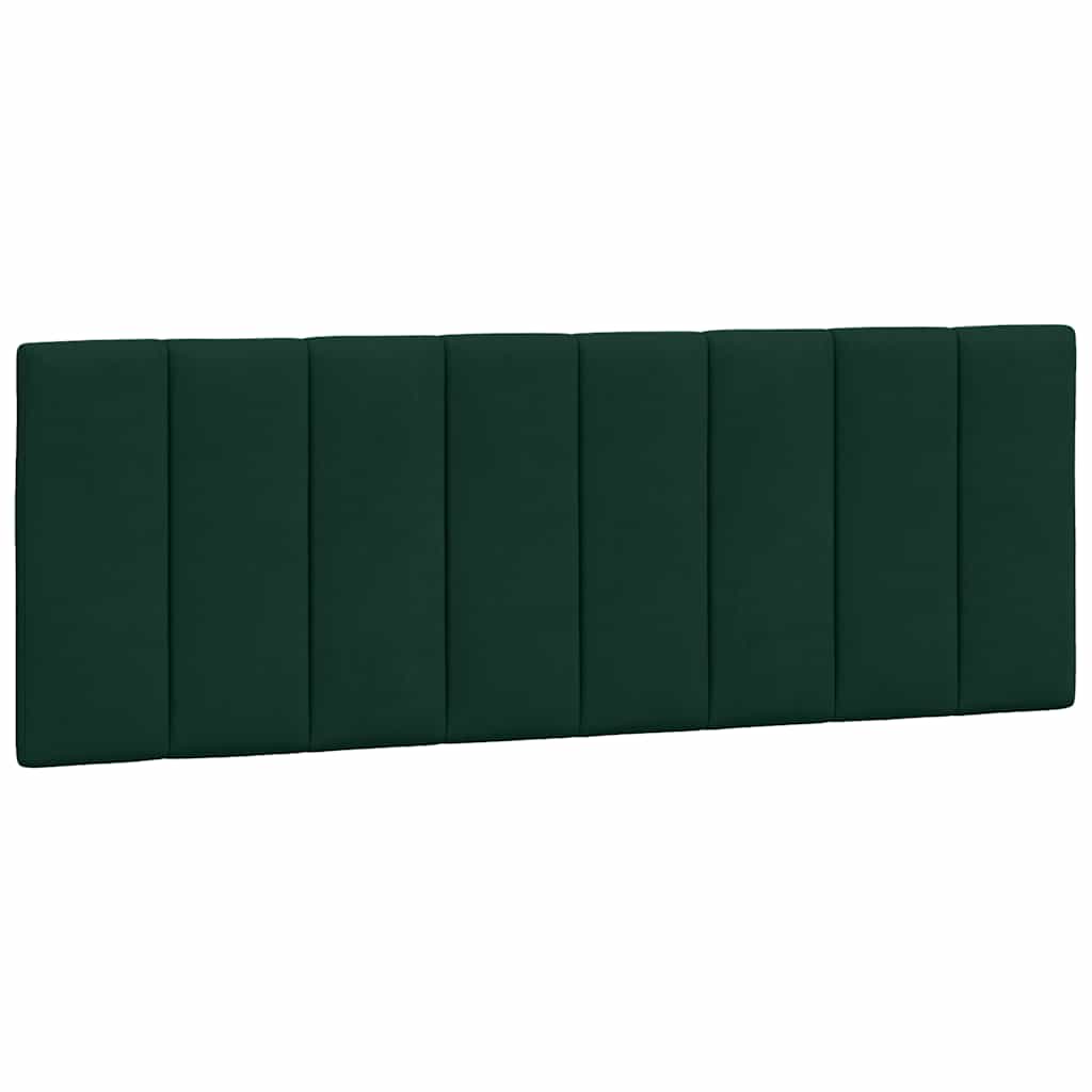Letto con Materasso Hanko Verde Scuro 140x190 cm in Velluto