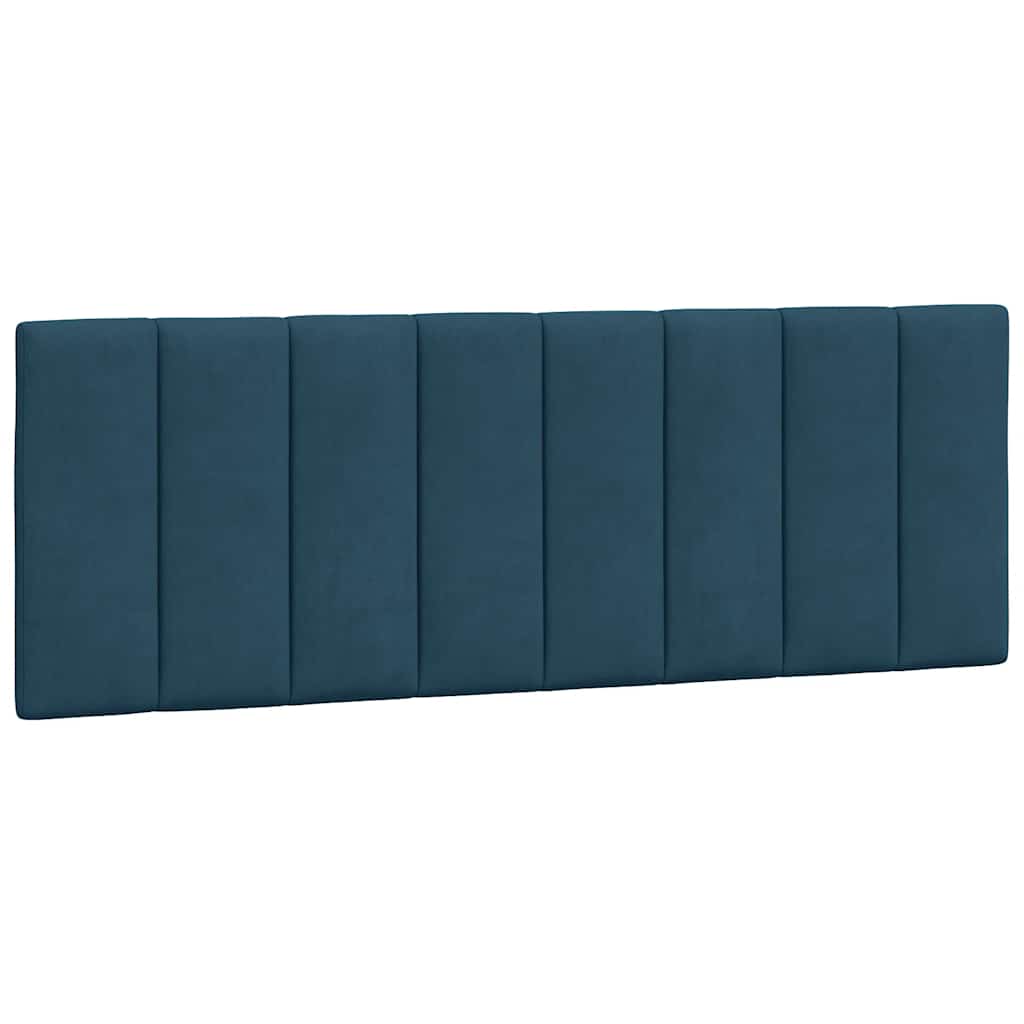 Letto con Materasso Hanko Blu 140x190 cm in Velluto