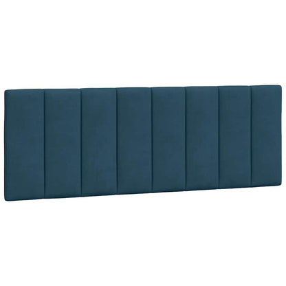 Letto con Materasso Hanko Blu 140x190 cm in Velluto