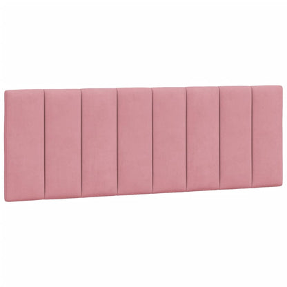 Letto con Materasso Hanko Rosa 140x190 cm in Velluto