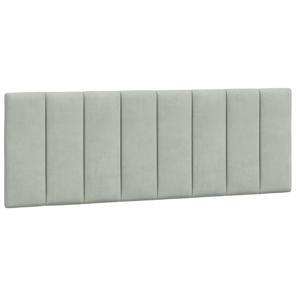 Letto con Materasso Hanko Grigio Chiaro 140x200 cm in Velluto
