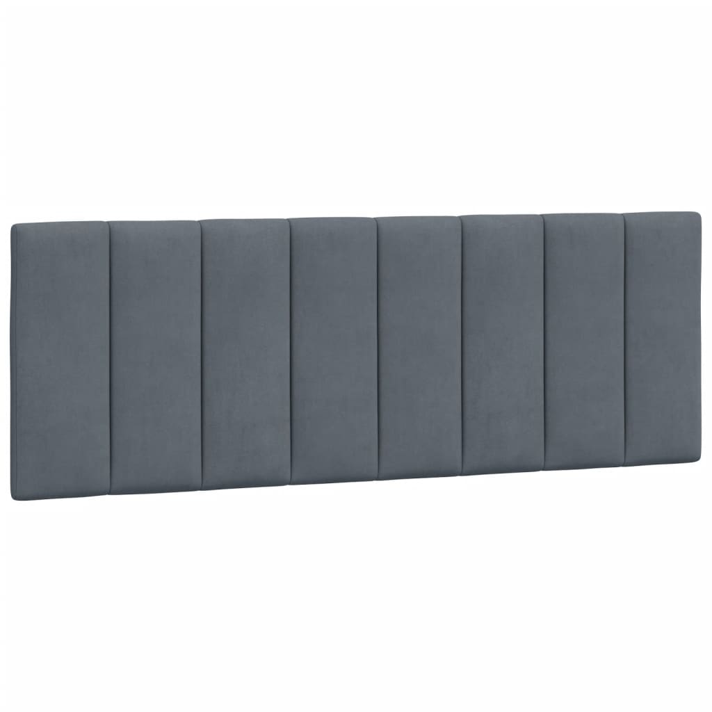 Letto con Materasso Hanko Grigio Scuro 140x200 cm in Velluto