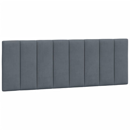 Letto con Materasso Hanko Grigio Scuro 140x200 cm in Velluto