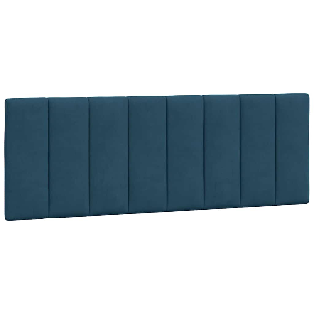 Letto con Materasso Hanko Blu 140x200 cm in Velluto
