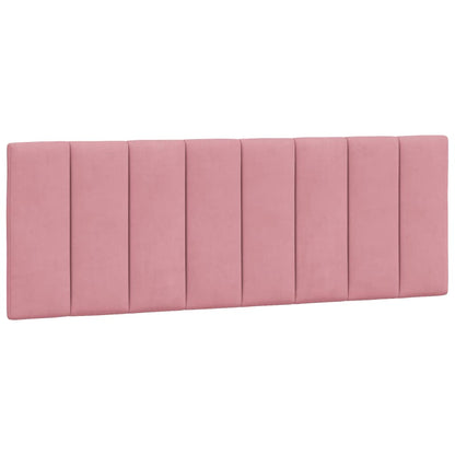 Letto con Materasso Hanko Rosa 140x200 cm in Velluto