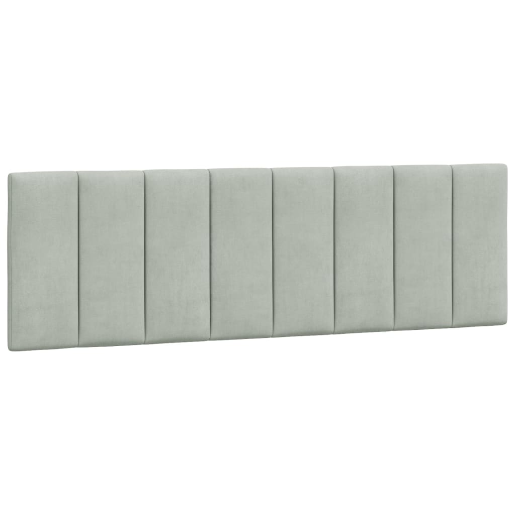 Letto con Materasso Hanko Grigio Chiaro 160x200 cm in Velluto