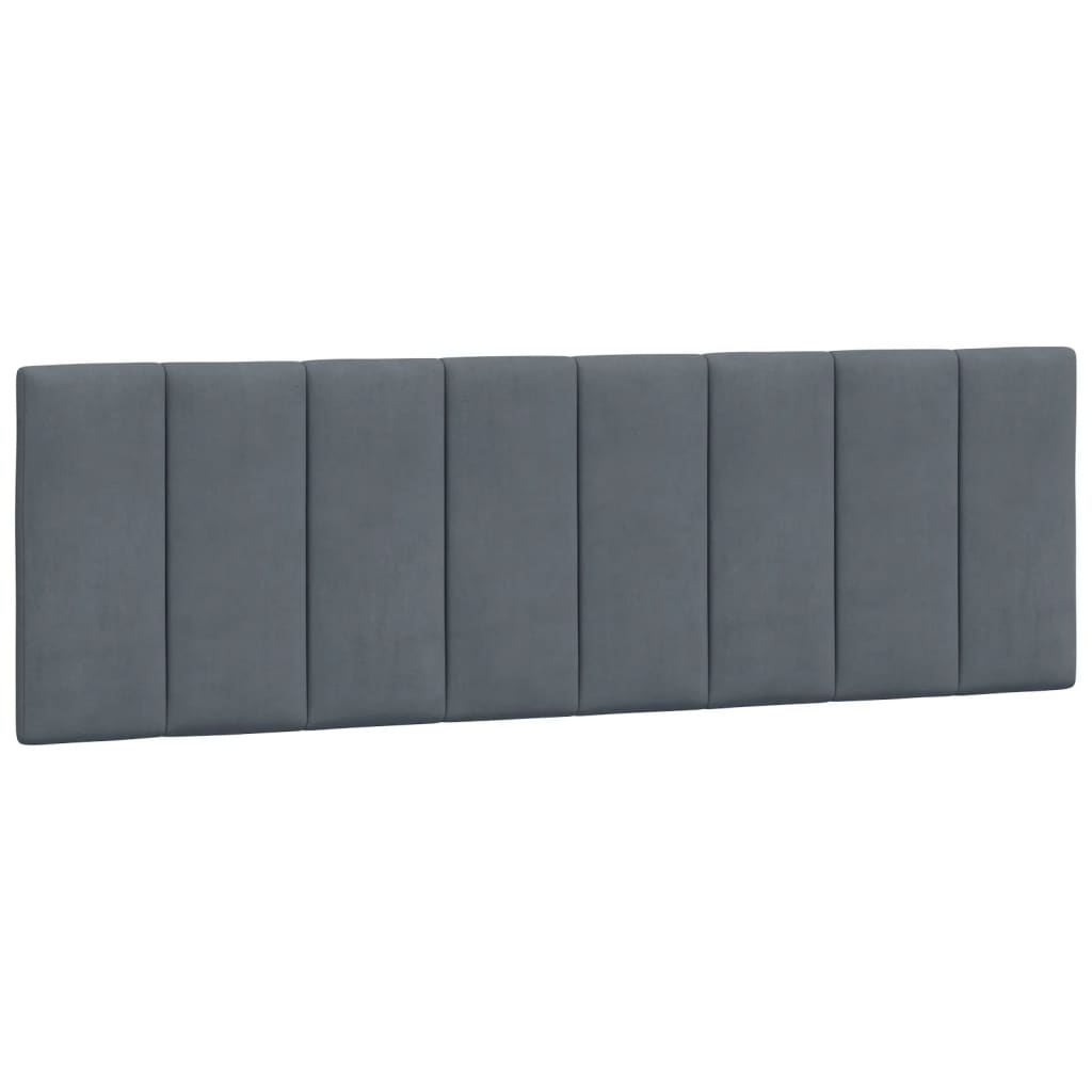 Letto con Materasso Hanko Grigio Scuro 160x200 cm in Velluto