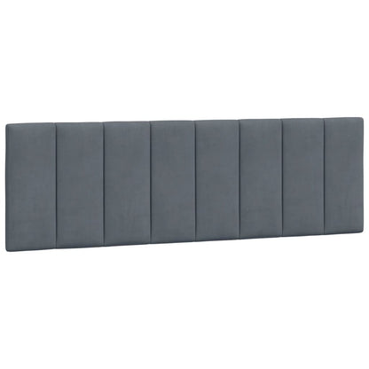 Letto con Materasso Hanko Grigio Scuro 160x200 cm in Velluto