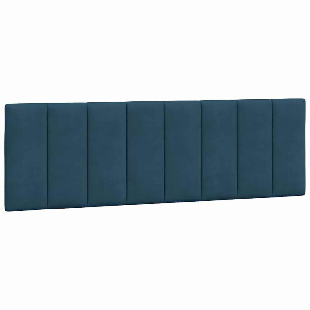 Letto con Materasso Hanko Blu 160x200 cm in Velluto