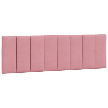 Letto con Materasso Hanko Rosa 160x200 cm in Velluto