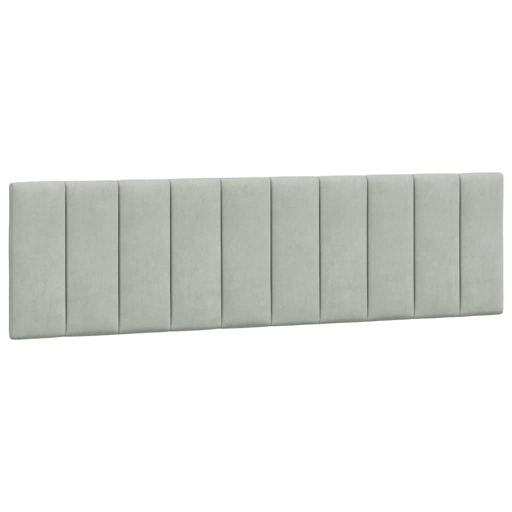 Letto con Materasso Hanko Grigio Chiaro 180x200 cm in Velluto