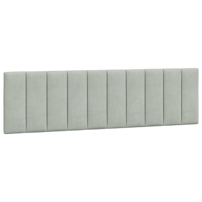 Letto con Materasso Hanko Grigio Chiaro 180x200 cm in Velluto