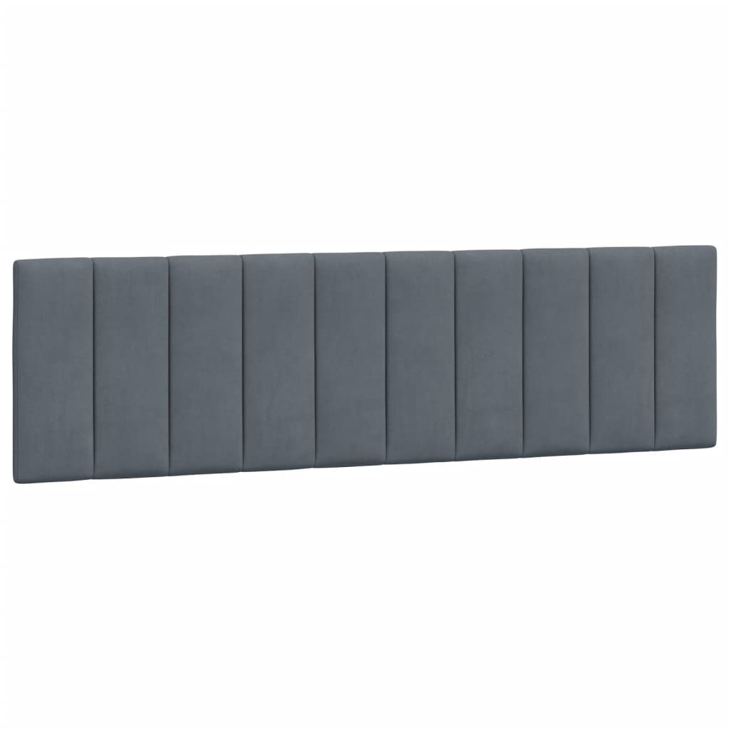Letto con Materasso Hanko Grigio Scuro 180x200 cm in Velluto