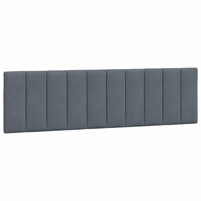Letto con Materasso Hanko Grigio Scuro 180x200 cm in Velluto