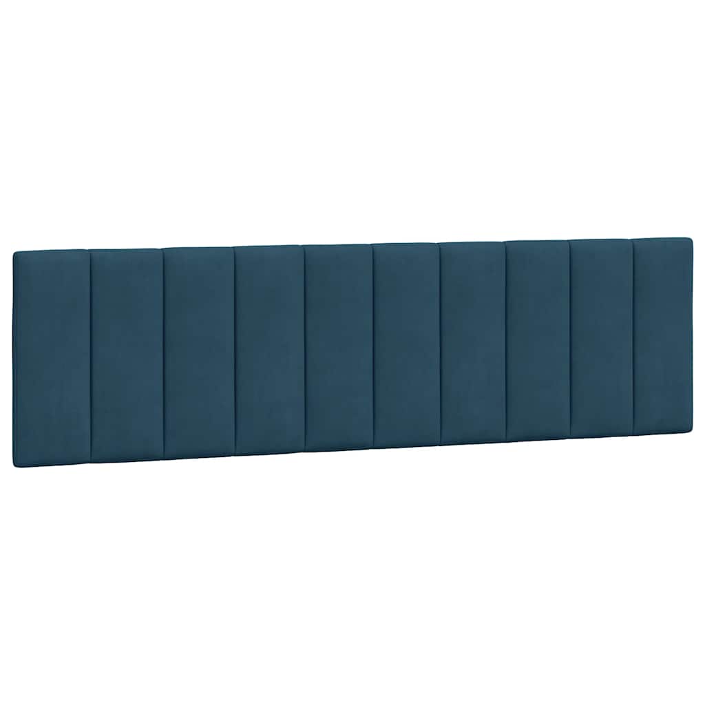 Letto con Materasso Hanko Blu 180x200 cm in Velluto