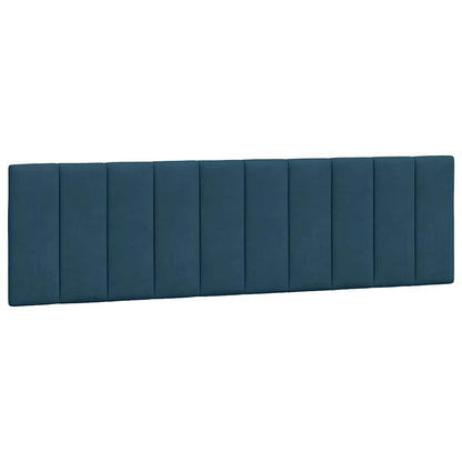 Letto con Materasso Hanko Blu 180x200 cm in Velluto