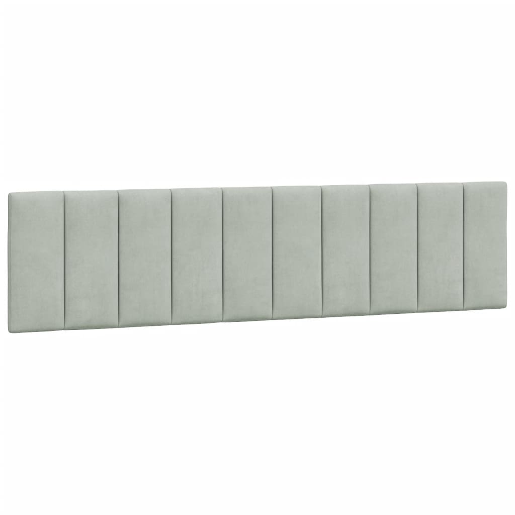 Letto con Materasso Hanko Grigio Chiaro 200x200cm Velluto