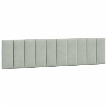 Letto con Materasso Hanko Grigio Chiaro 200x200cm Velluto