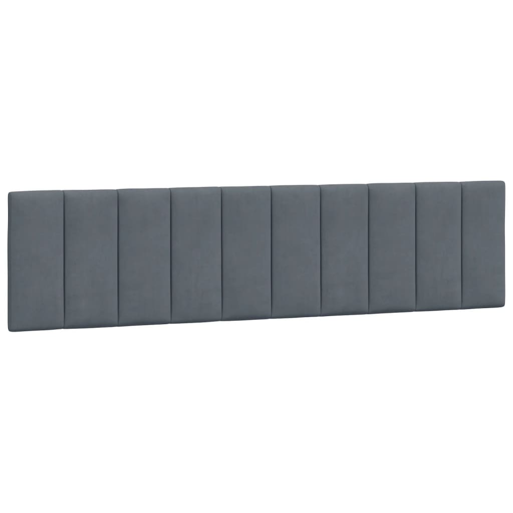 Letto con Materasso Hanko Grigio Scuro 200x200 cm Velluto