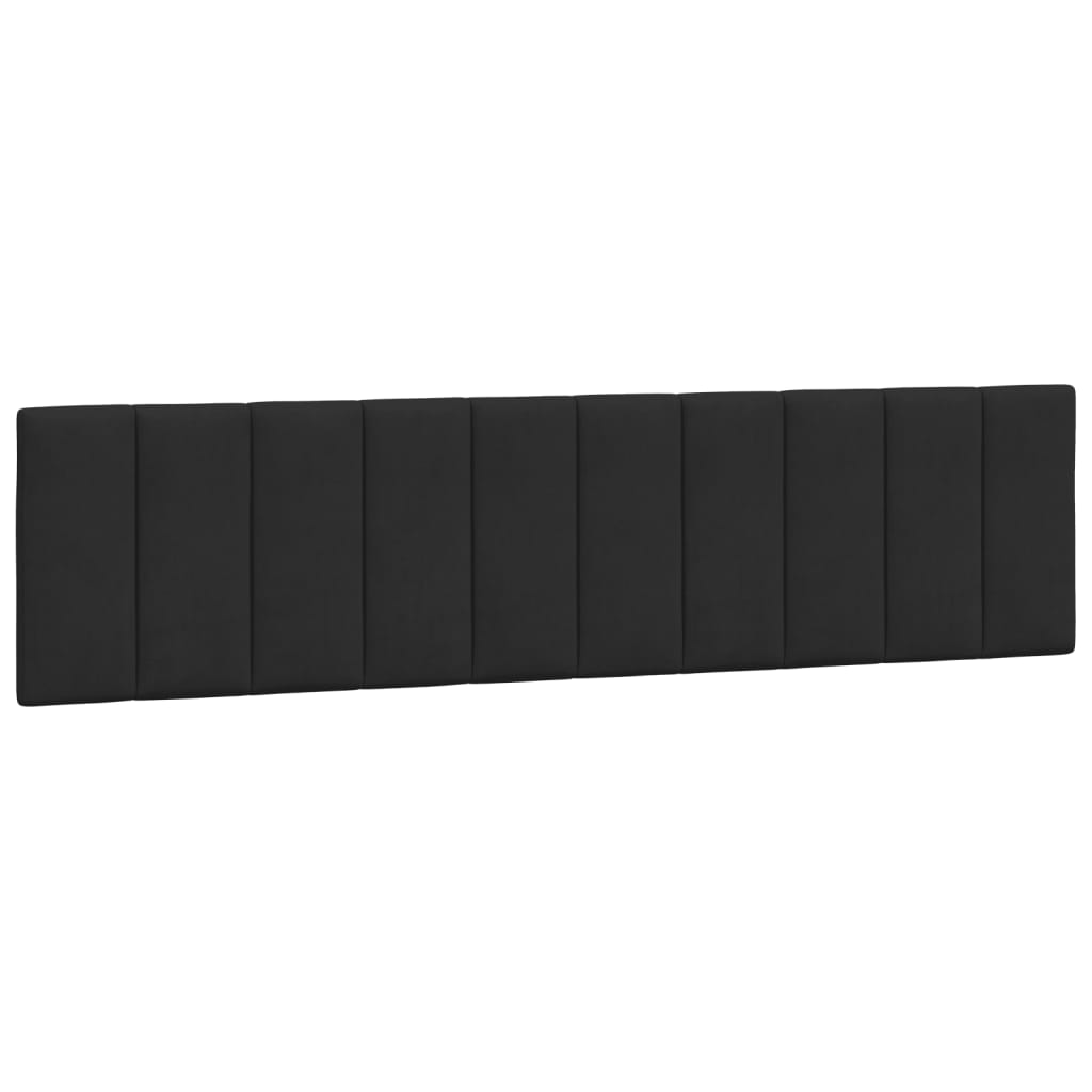 Letto con Materasso Hanko Nero 200x200 cm in Velluto