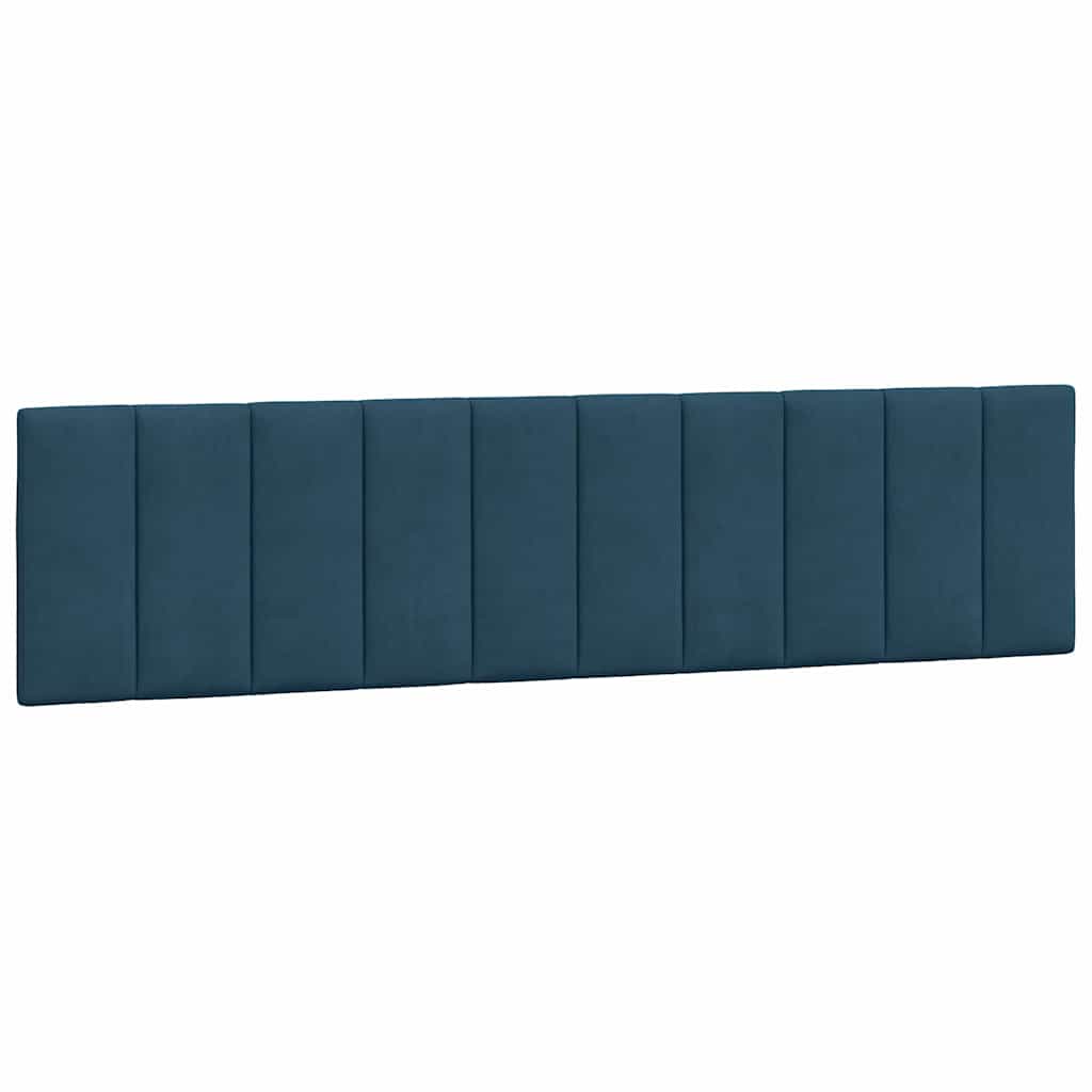 Letto con Materasso Hanko Blu 200x200 cm Velluto