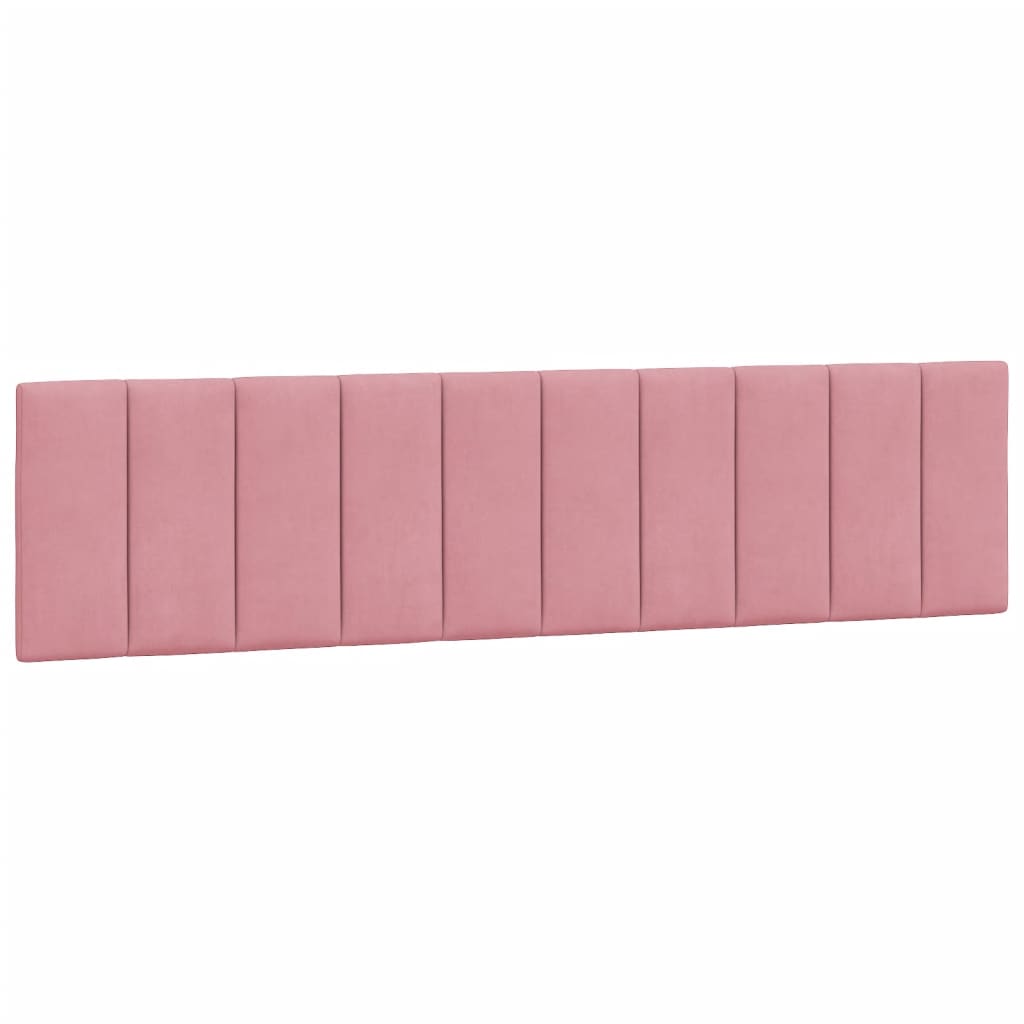 Letto con Materasso Hanko Rosa 200x200 cm in Velluto