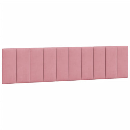 Letto con Materasso Hanko Rosa 200x200 cm in Velluto