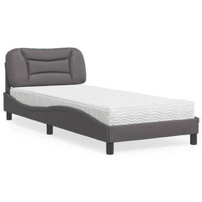 Letto con Materasso Hvar Grgio 80x200 cm in Similpelle