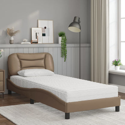 Letto con Materasso Hvar Cappuccino 80x200 cm Similpelle